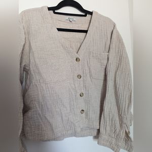 EUC Madewell Lightspun Button-Down Blouse